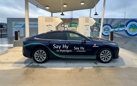 R-GDS und Westfalen: Erste Wasserstoff-Tankstelle in der Region Straßburg/Elsass soll Energie für den Fuhrpark des EU-Parlaments liefern - Foto: presseportal.de