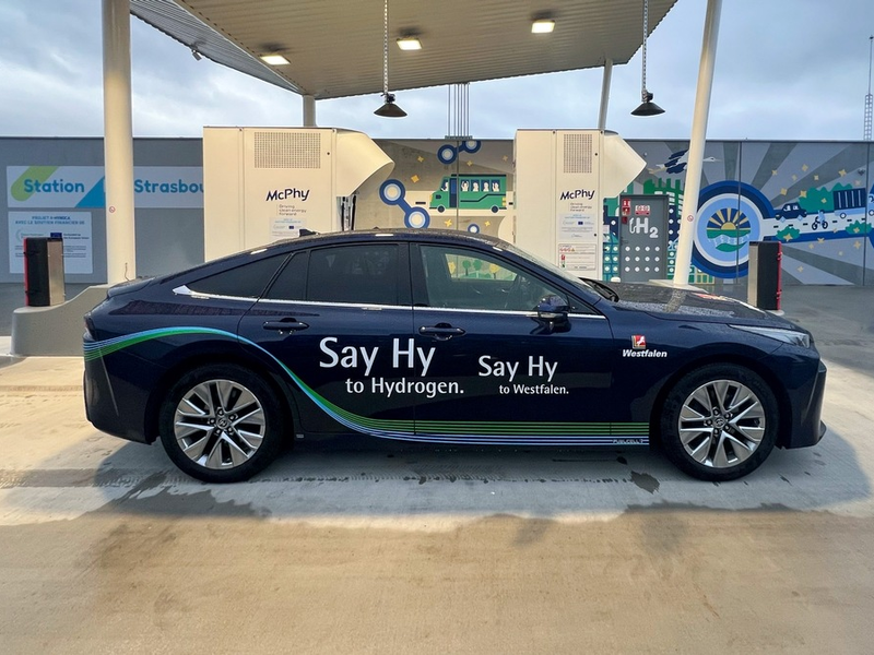 R-GDS und Westfalen: Erste Wasserstoff-Tankstelle in der Region Straßburg/Elsass soll Energie für den Fuhrpark des EU-Parlaments liefern - Foto: presseportal.de