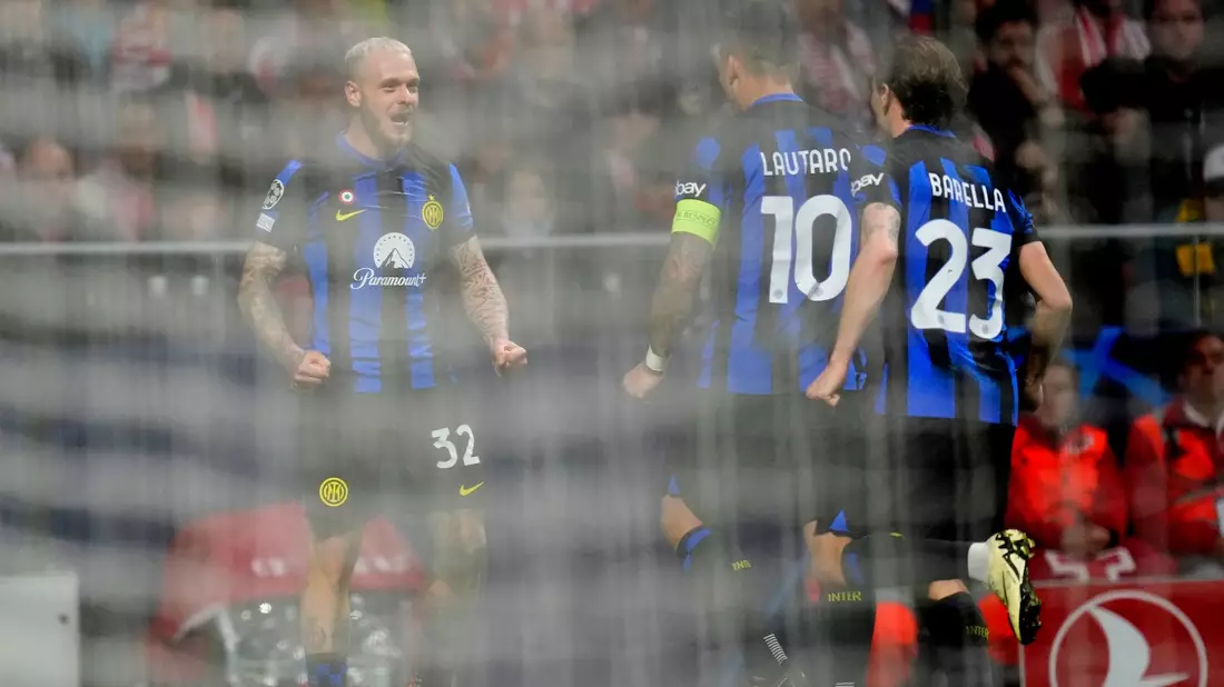 Federico Dimarco (l) erzielte die Führung für Inter Mailand. - Bild: Manu Fernandez/AP/dpa