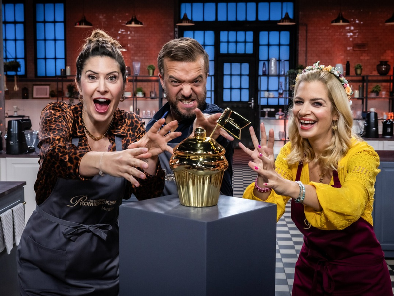 Madita van Hülsen Mathias Mester Susan Sideropoulos Das große Promibacken - Foto: SAT.1/Claudius Pflug, presseportal.de