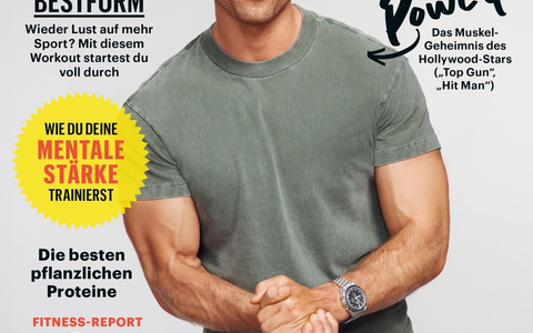 Filmstar Glen Powell verrät in Men's Health: Ich habe in Briskets Gesicht gesehen und mich verliebt. - Foto: presseportal.de