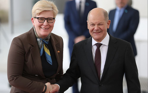 Ingrida Simonyte und Olaf Scholz am 14. März 2024 - Foto: über dts Nachrichtenagentur