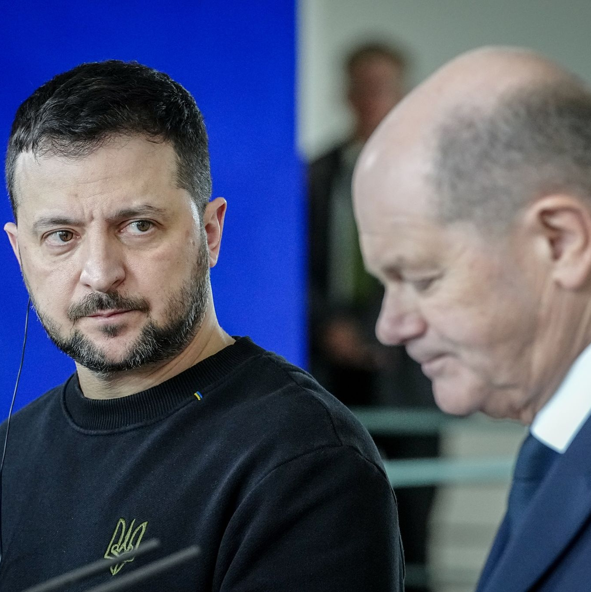 Der ukrainische Präsident Wolodymyr Selenskyj hat Bundeskanzler Olaf Scholz in Berlin besucht. - Foto: Kay Nietfeld/dpa