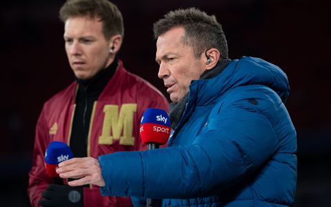 Sky-Experte Lothar Matthäus (r.) und Julian Nagelsmann. - Foto: Sven Hoppe/dpa