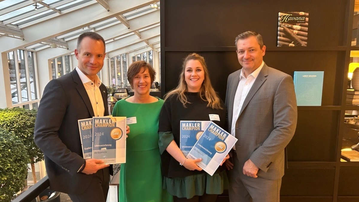 Makler Champions 2024: Maklerinnen und Makler wählen die Bayerische zum servicestärksten Versicherer über alle Sparten - Foto: presseportal.de