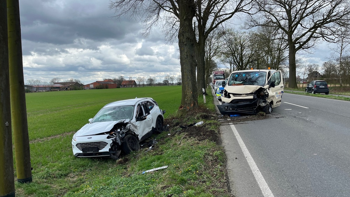 POL-WES: Xanten - Verkehrsunfall fordert zwei Verletzte - Foto: presseportal.de