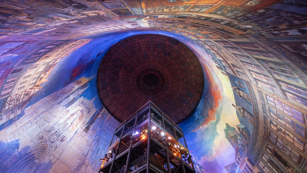 Eine Hommage an den Impressionismus: Neues Panorama DIE KATHEDRALE VON MONET von Yadegar Asisi eröffnet im Panometer Leipzig - Foto: presseportal.de