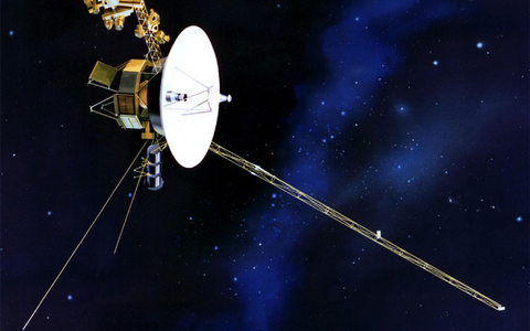 Illustration zur amerikanischen Raumsonde «Voyager 1». - Foto: -/NASA/dpa