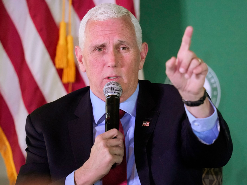 Der ehemalige US-Vizepräsident Mike Pence hatte sich auch für die Präsidentschaftskandidatur beworben. - Foto: Rick Bowmer/AP/dpa/dpa