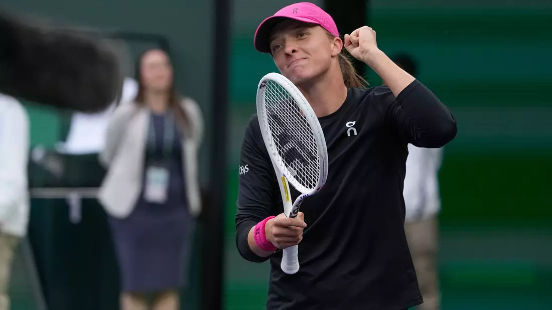 Iga Swiatek steht beim Turnier in Indian Wells im Finale. - Bild: Mark J. Terrill/AP
