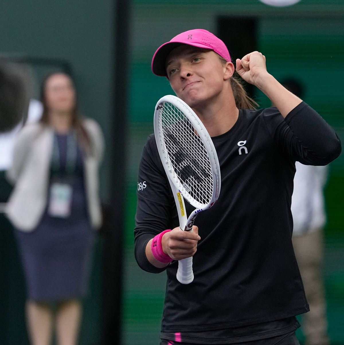 Iga Swiatek steht beim Turnier in Indian Wells im Finale. - Foto: Mark J. Terrill/AP