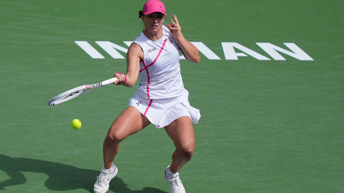 Iga Swiatek hat das Indian-Wells-Finale in zwei Sätzen gewonnen. - Foto: Ryan Sun/AP/dpa