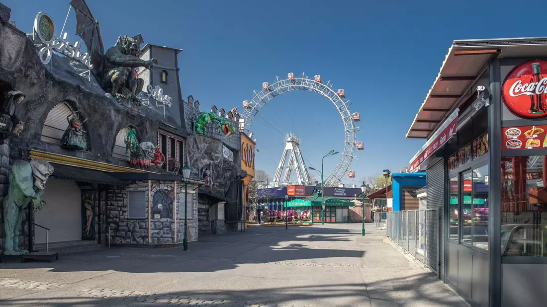 Prater im Lockdown am 28. März 2020 - Bild: Versal.at über pressetext.de
