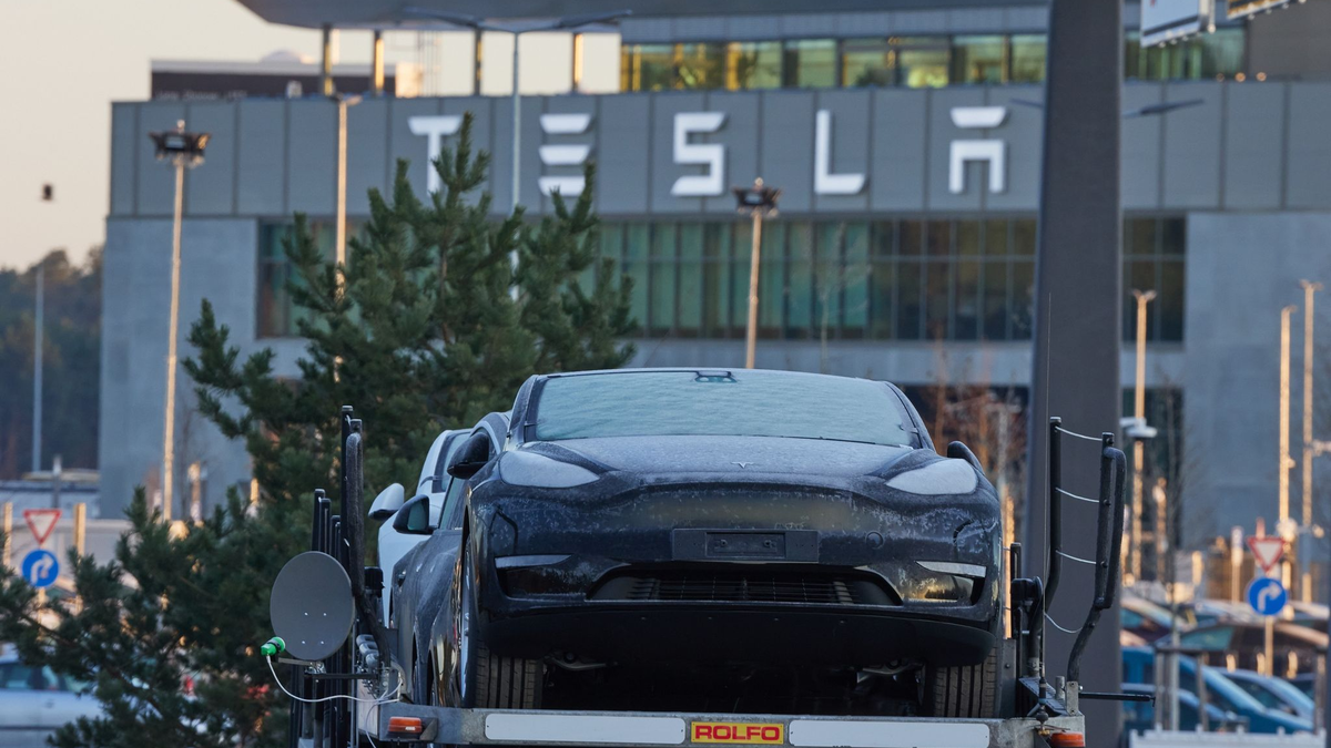 Tesla-Autofabrik in Grünheide vor den Toren Berlins. - Foto: Joerg Carstensen/dpa