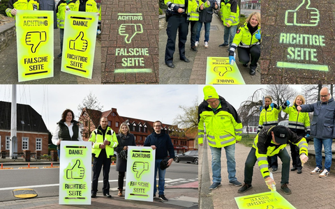 POL-EL: Emsland/Grafschaft Bentheim - Neue Piktogramme für die Aktion Geisterradler (Foto) - Foto: presseportal.de