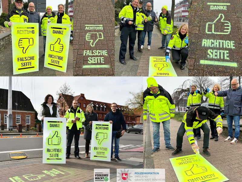 POL-EL: Emsland/Grafschaft Bentheim - Neue Piktogramme für die Aktion Geisterradler (Foto) - Foto: presseportal.de