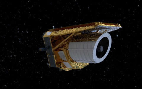 Ein computergeneriertes Bild des Weltraumteleskops «Euclid». Um die Sicht zu verbessern, muss sie nun enteist werden. - Foto: --/ATG/ESA/dpa
