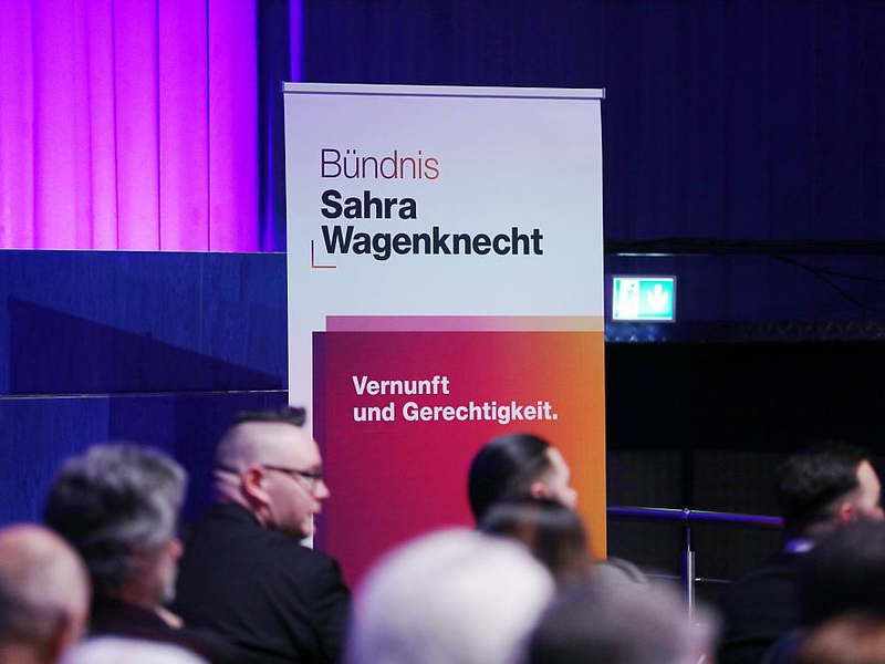 Logo auf BSW-Gründungsparteitag (Archiv) - Foto: über dts Nachrichtenagentur