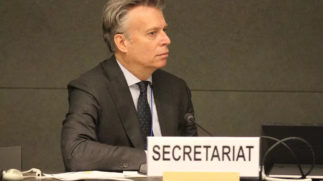 Dario Liguti, bei der UN-Wirtschaftskommission für Europa (Unece) Direktor für nachhaltige Energie, beim Globalen Methan-Forum. - Bild: -/Unece/dpa