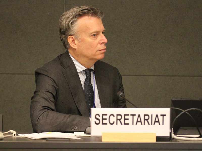 Dario Liguti, bei der UN-Wirtschaftskommission für Europa (Unece) Direktor für nachhaltige Energie, beim Globalen Methan-Forum. - Foto: -/Unece/dpa