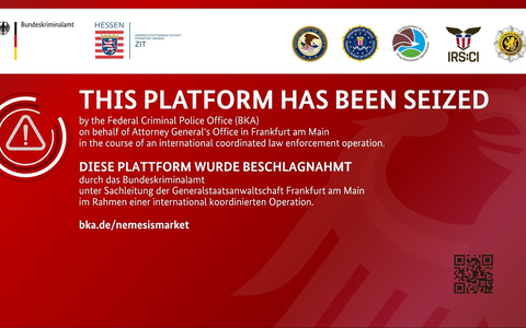 BKA: Illegaler Darknet-Marktplatz Nemesis Market mit über 150.000 Nutzenden abgeschaltet - Foto: presseportal.de
