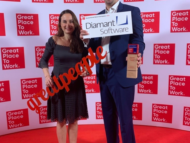 Diamant Software brilliert erneut: Great Place to Work® Auszeichnung Deutschlands Beste Arbeitgeber 2024 - Foto: presseportal.de
