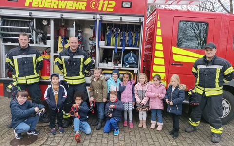 FW-KLE: Brandschutzerziehung mit der KITA Glücksklee: Da sein, damit es nicht brennt - Foto: presseportal.de