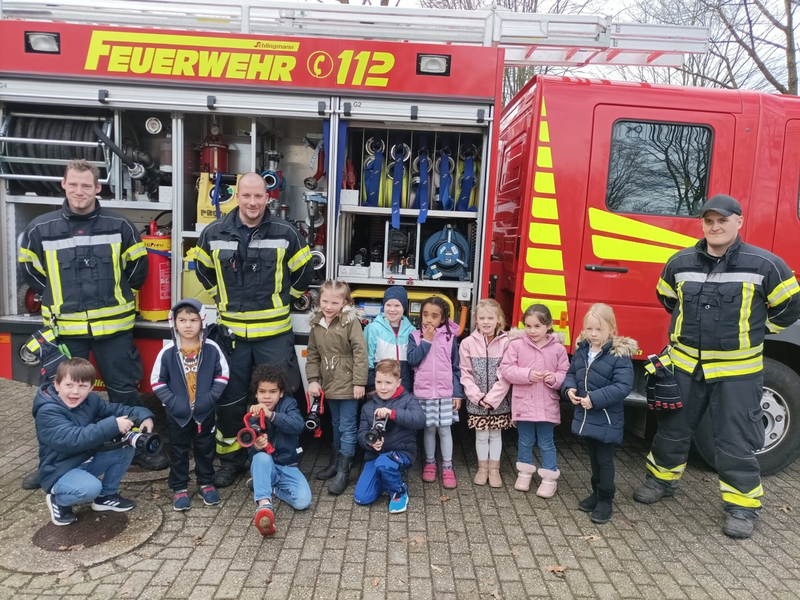 FW-KLE: Brandschutzerziehung mit der KITA GlĂŒcksklee: Da sein, damit es nicht brennt - Foto: presseportal.de