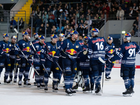 Der EHC München feiert den vorzeitigen Einzug ins DEL-Playoff-Halbfinale. - Foto: Sven Hoppe/dpa
