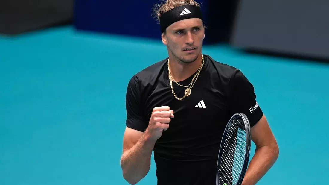 Steht in Miami im Achtelfinale: Alexander Zverev. - Bild: Rebecca Blackwell/AP/dpa