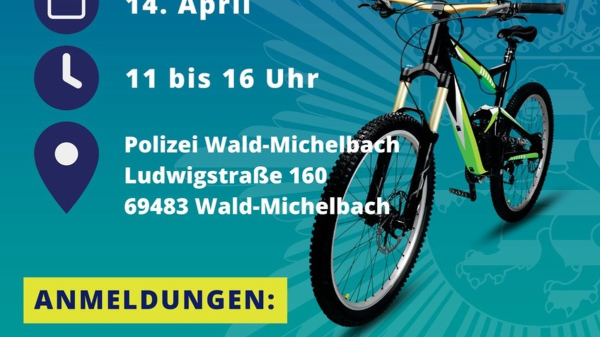 POL-DA: Wald-Michelbach: Polizei lädt Interessierte zur Fahrradregistrierung ein/Voranmeldung nötig - Foto: presseportal.de
