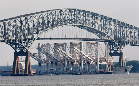 Blick auf die Francis Scott Key Bridge in Baltimore (Archivbild). - Foto: Patrick Semansky/AP/dpa