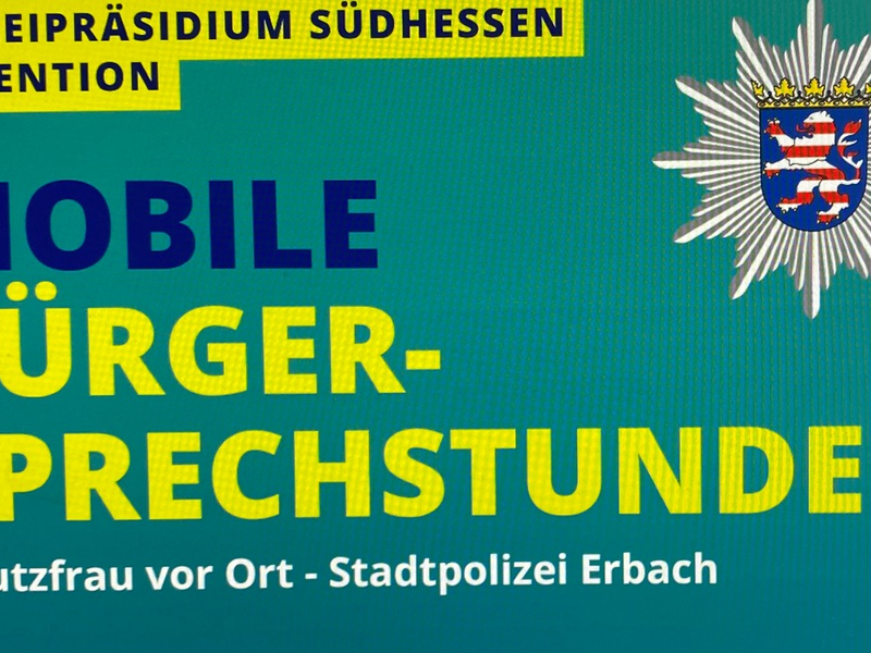 POL-DA: Erbach-Erlenbach: Mobile Bürgersprechstunde der Polizei - Foto: presseportal.de