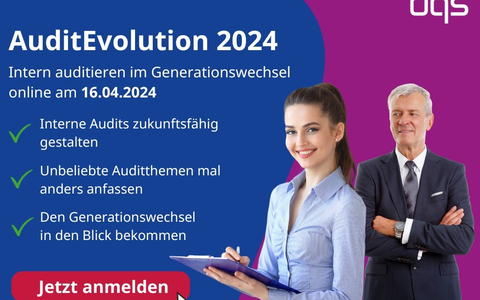 AuditEvolution 2024 / DQS-Onlinekongress für interne Auditoren von Managementsystemen / Intern Auditieren im Generationswechsel - Foto: presseportal.de
