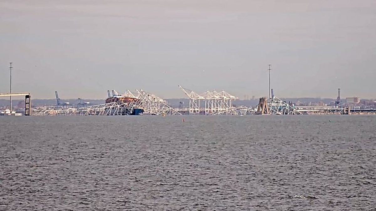 Webcam-Bilder zeigen Unglücksstelle am 26.03.2024 - Foto: Bay Area Mechanical Services, über dts Nachrichtenagentur