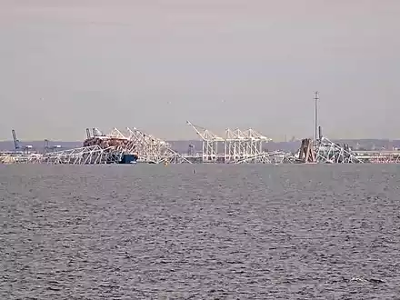 Webcam-Bilder zeigen Unglücksstelle am 26.03.2024 - Foto: Bay Area Mechanical Services, über dts Nachrichtenagentur