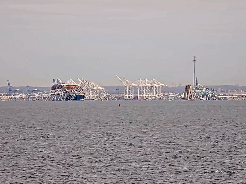 Webcam-Bilder zeigen Unglücksstelle am 26.03.2024 - Foto: Bay Area Mechanical Services, über dts Nachrichtenagentur