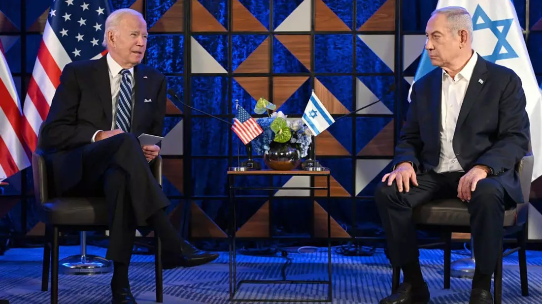 US-Präsident Joe Biden (l.) und Israels Premier bei einem Treffen in Tel Aviv im Oktober vergangenen Jahres. - Bild: Avi Ohayon/GPO/dpa