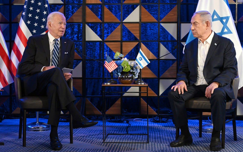US-Präsident Joe Biden (l.) und Israels Premier bei einem Treffen in Tel Aviv im Oktober vergangenen Jahres. - Foto: Avi Ohayon/GPO/dpa