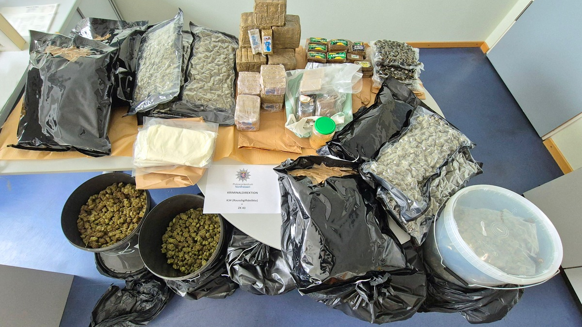 POL-KS: Drogenfahnder stellen Betäubungsmittel im Wert von etwa 200.000 Euro bei 61-Jährigem sicher - Foto: presseportal.de