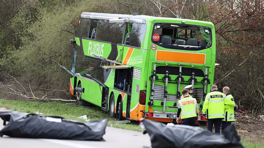 Unfall auf der A 9 bei Leipzig am 27.03.2024 - Bild: über dts Nachrichtenagentur