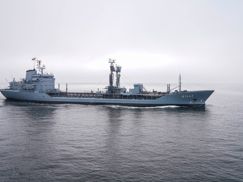 Betriebsstofftransporter Rhön als Teil des NATO-Verbandes in der Ostsee - Foto: presseportal.de