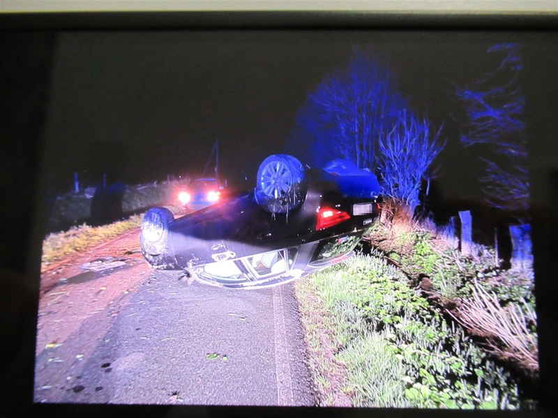 POL-COE: Rosendahl, Darfeld, K36/ Reh ausgewichen: Auto überschlägt sich - Foto: presseportal.de