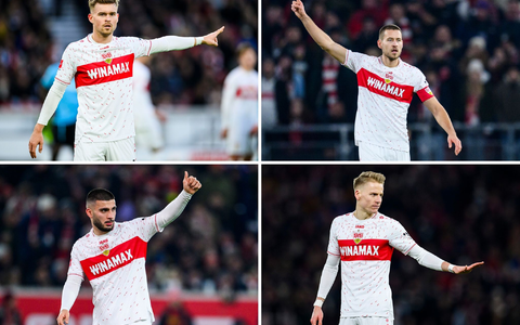 Diese vier Stuttgarter (oben/v.l.) Maximilian Mittelstädt, Waldemar Anton, (unten/v.l.) Deniz Undav und Chris Führich kehren als Nationalspieler in die Bundesliga zurück. - Foto: Tom Weller/dpa