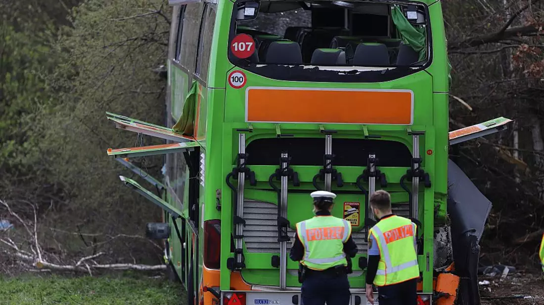 Unfall auf der A 9 bei Leipzig am 27.03.2024 - Bild: über dts Nachrichtenagentur