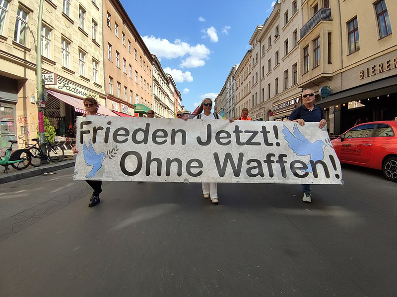 Demo gegen Waffenlieferungen am 13.05.2023 - Foto: über dts Nachrichtenagentur