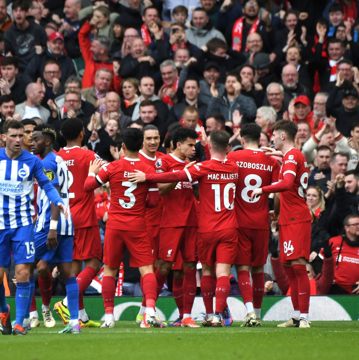 Liverpool setzte sich mit 2:1 gegen Brighton durch. - Foto: Rui Vieira/AP/dpa