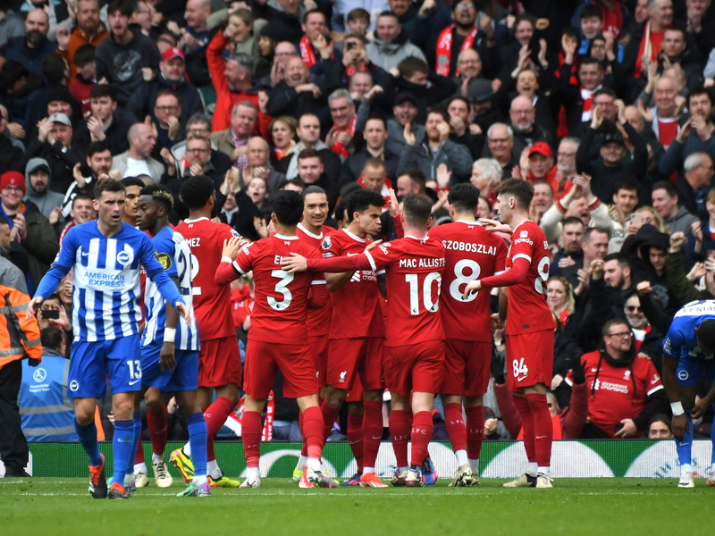 Liverpool setzte sich mit 2:1 gegen Brighton durch. - Foto: Rui Vieira/AP/dpa