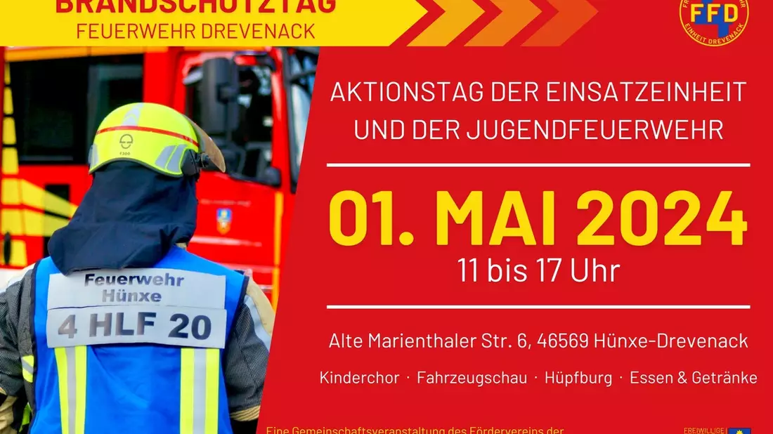 FW Hünxe: Brandschutztag der Einheit Drevenack am 01. Mai 2024 - Bild: presseportal.de