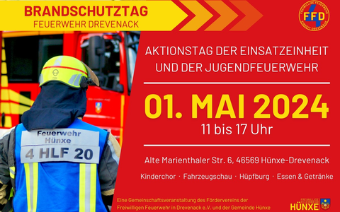 FW Hünxe: Brandschutztag der Einheit Drevenack am 01. Mai 2024 - Foto: presseportal.de